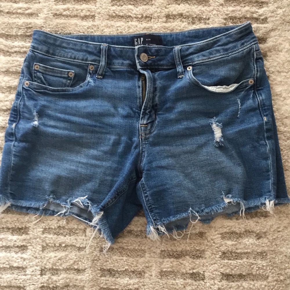 GAP Women's Distressed Blue Jean Shorts Sz 8/29